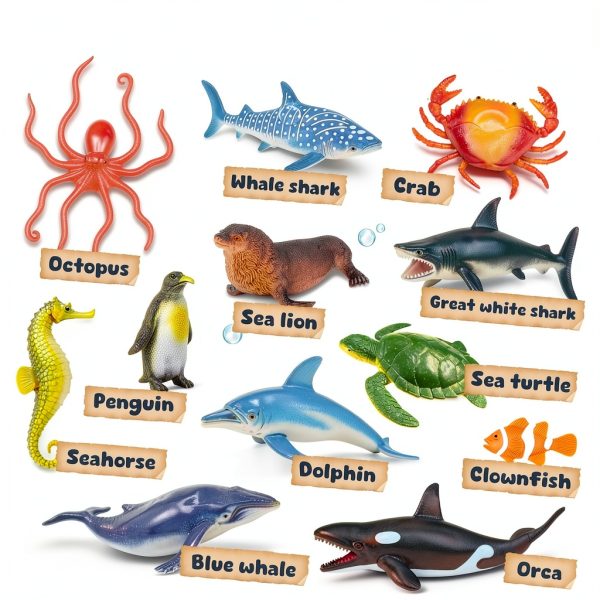 Beetots Ocean Animal Figures Realistic Educational Kids Toys-7