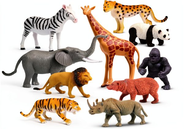 Toy-Mate Safari Animal Figures Durable Plastic Educational-0