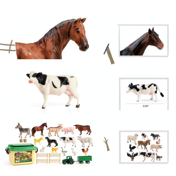 WAIIW Farm Animal Toys 23 PCS Playset for Kids 3-15 Years-2