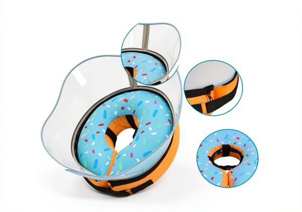 Toptakeit Inflatable Dog Collar Recovery Cone Donut Design-6