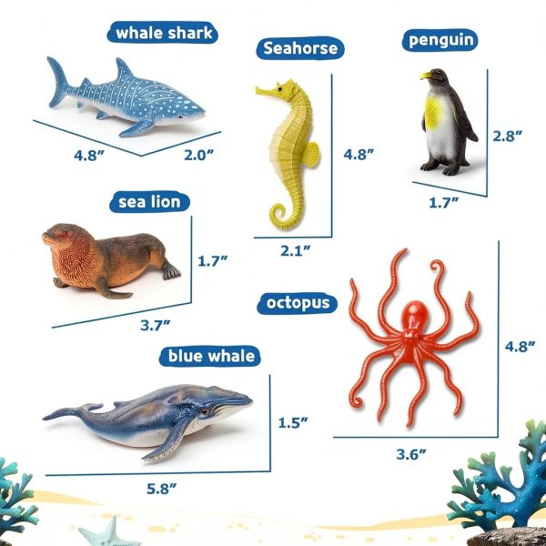 Beetots Ocean Animal Figures Realistic Educational Kids Toys-1