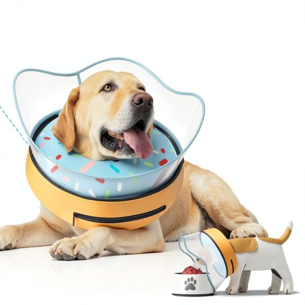Toptakeit Inflatable Dog Collar Recovery Cone Donut Design-4