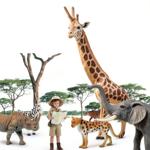Toy-Mate Safari Animal Figures Durable Plastic Educational-5