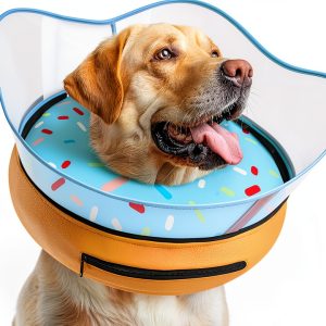 Toptakeit Inflatable Dog Collar Recovery Cone Donut Design-0