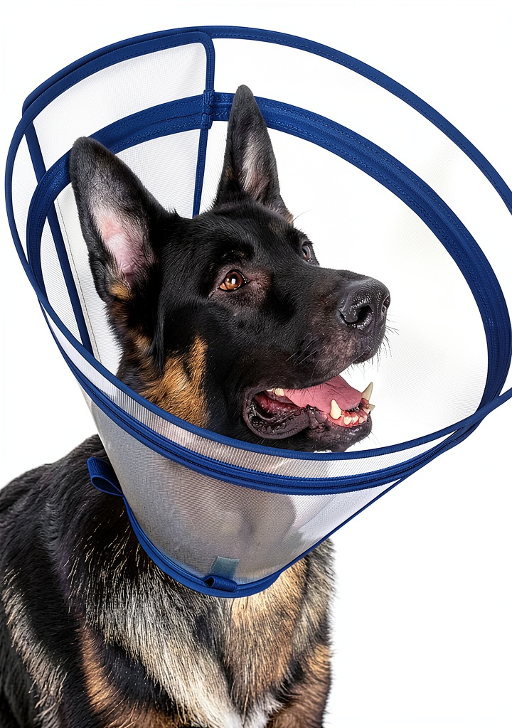 Didopet dog recovery collar showing clear plastic and adjustable features