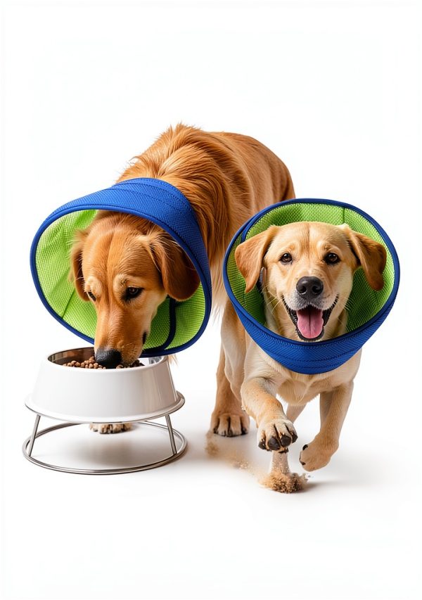 Fickte Soft Dog Cone Collar Green-Blue L+ Pet Supplies-3