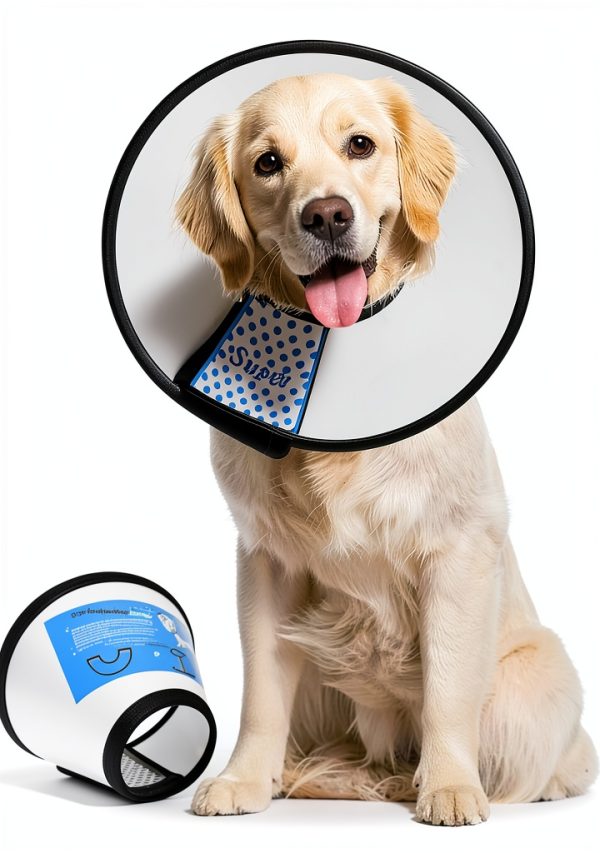 Dog Recovery Collar Supet Soft PVC Adjustable Cone Size-0