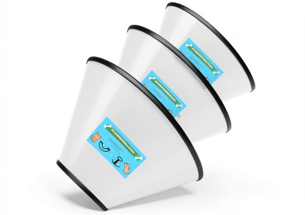 GLADOG Dog Recovery Cone Set 3‑Piece Adjustable Soft PVC Collar for-0