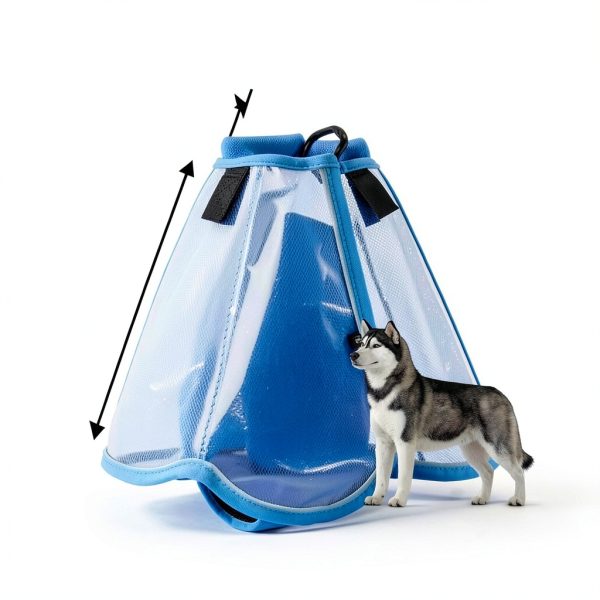 Vithael Dog Recovery Cone L Double‑Layer Soft Mesh Protective Collar-2