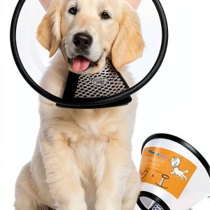 Pet Recovery Cone Qiyadin Translucent Soft Plastic Collar for Dogs-0