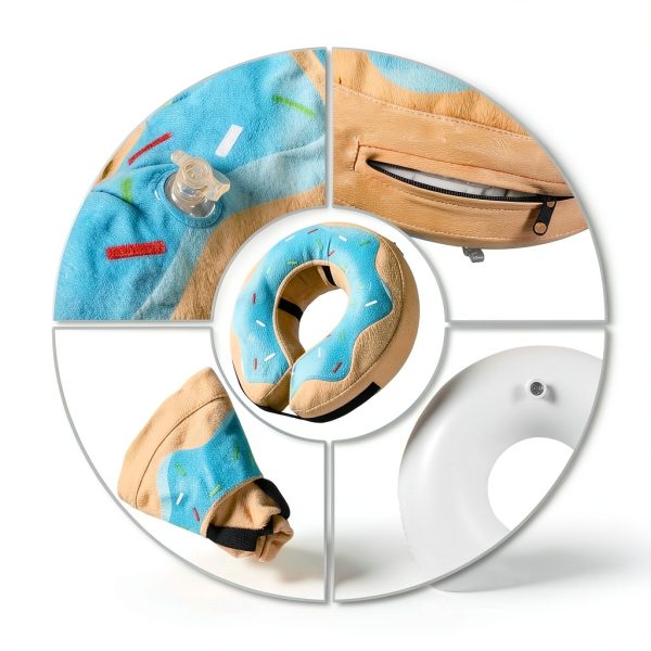 Dog Recovery Collar Inflatable Donut Cone by Grand Line Adjustable-5