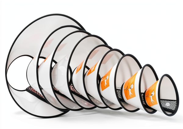 Pet Recovery Cone Qiyadin Translucent Soft Plastic Collar for Dogs-1