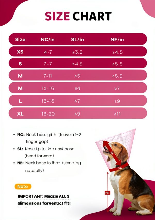 MIDOG Dog Recovery Cone Soft Lightweight Breathable Multiple Sizes-5