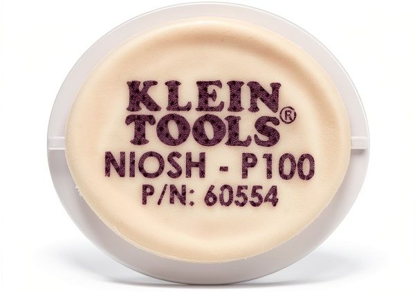 Klein Tools 60554 Respirator Mask Replacement Filter, Low-Profile, for P100 Half-Mask Respirators (Cat. Nos. 60552 and 60553), 2-Pack-0