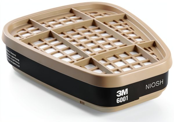 3M 6001 Organic Vapor Cartridge 2PK NIOSH Approved Low Profile Design-1