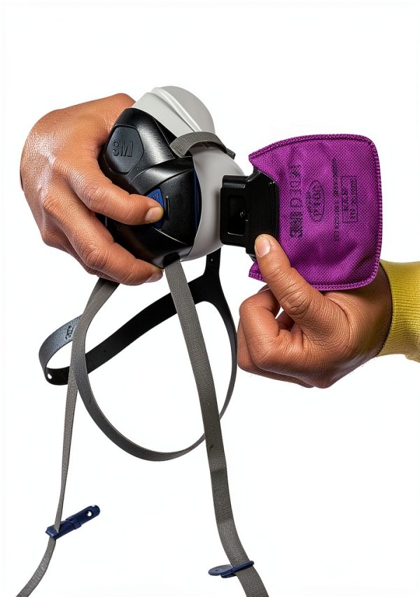 3M P100 Respirator Filter D3097 Secure Click Dual‑Flow Cartridge-5