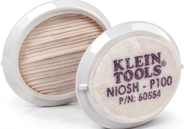 Klein Tools 60554 Respirator Mask Replacement Filter, Low-Profile, for P100 Half-Mask Respirators (Cat. Nos. 60552 and 60553), 2-Pack-7
