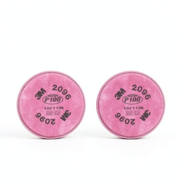 3M P100 Respirator Filter 2096, 1 Pair, Helps Protect Against Oil and Non-Oil Based Particulates, Nuisance Level Acid Gas Relief, Dust, Fumes, and Mists.-2