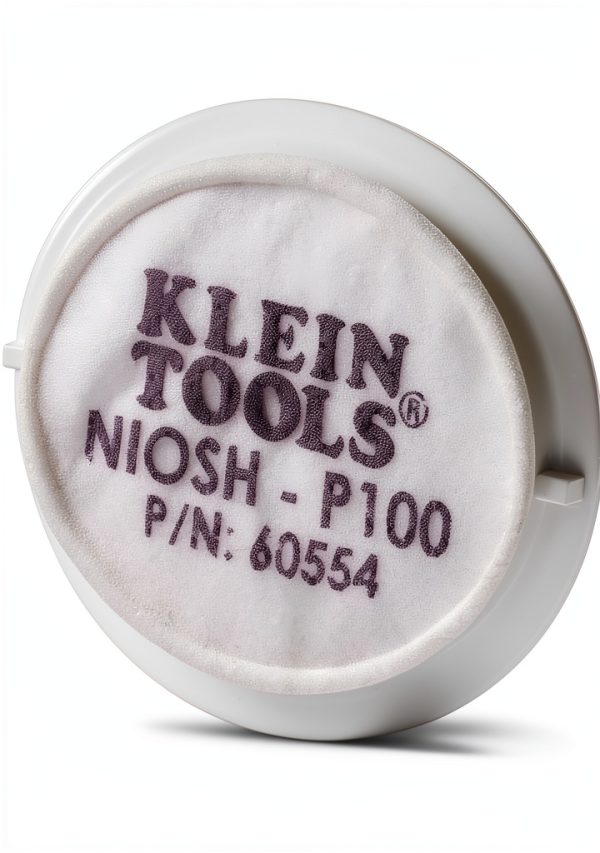Klein Tools 60554 Respirator Mask Replacement Filter, Low-Profile, for P100 Half-Mask Respirators (Cat. Nos. 60552 and 60553), 2-Pack-6
