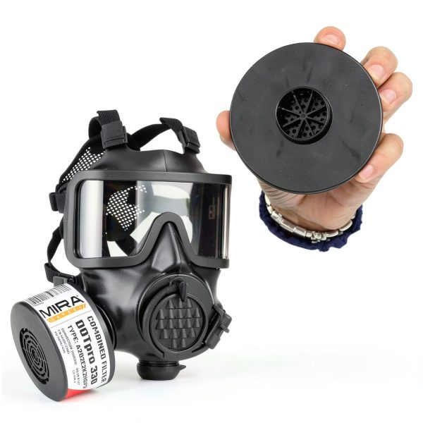 MIRA Safety - DotPro 330 - Industrial Grade Gas Mask Filter | A2 B2 E2 K2 HG P3 Filter Rating | Long Shelf Life | 40mm NATO Filter | Fits CBRN Gas Masks-4