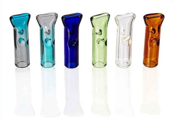 Reusable Glass Tips AOMI Flat Mouthpiece 9mm 35mm 10‑Pack Multi‑Color-7