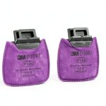 3M P100 Respirator Filter D3097 Secure Click Dual‑Flow Cartridge-0