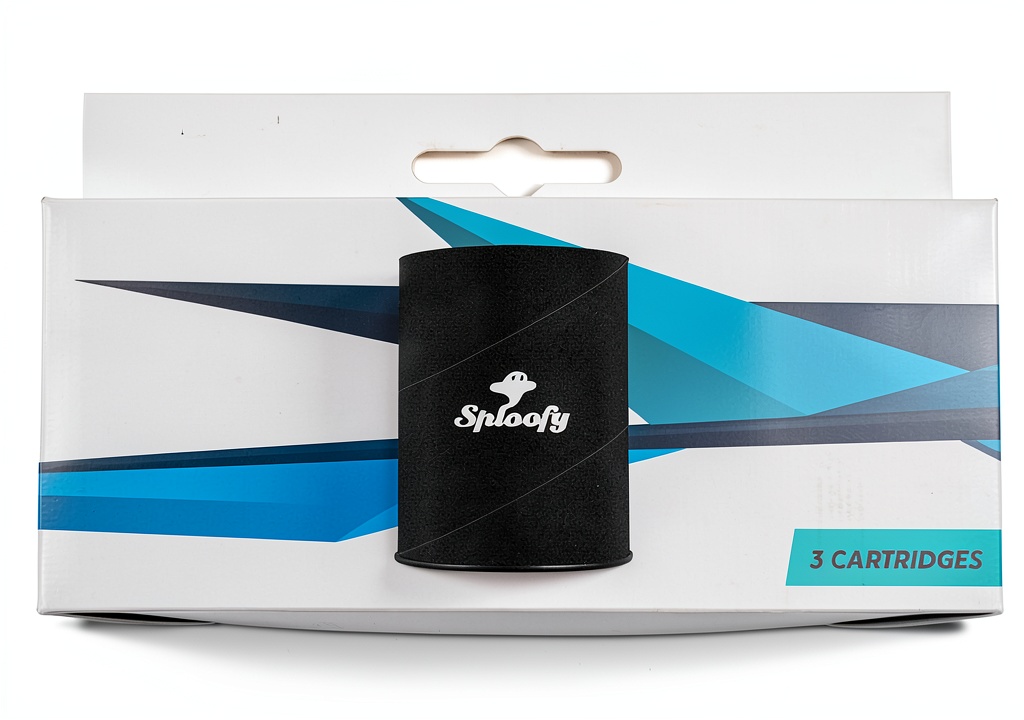 Installing Sploofy Replacement Cartridges for Smoke Air Filter Eco Friendly Pack on a wooden desk