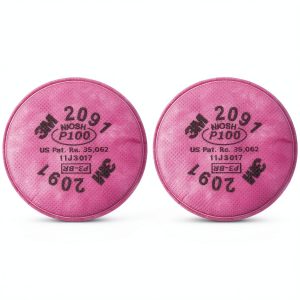 3M Particulate Filter 2091, P100, Pink-0