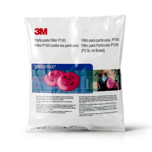 3M Particulate Filter 2091, P100, Pink-6